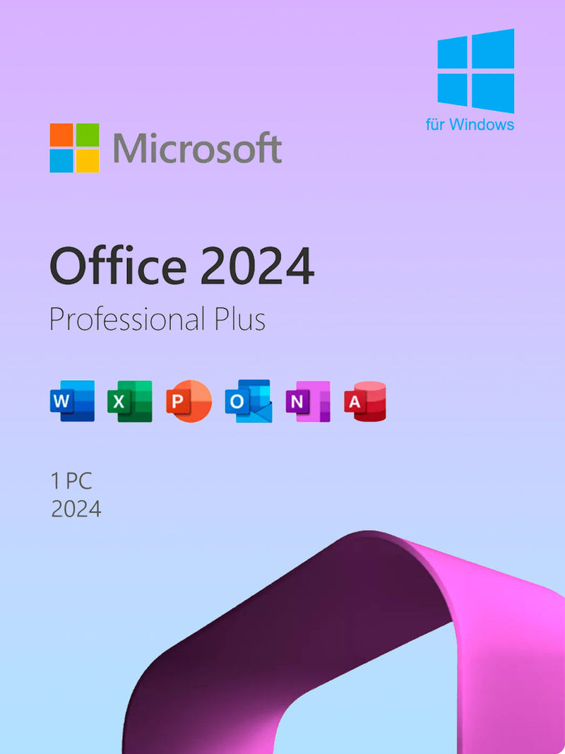 Microsoft Office 2024 Professional Plus für - 5 Geräte - Versand per E-Mail  32/64Bit